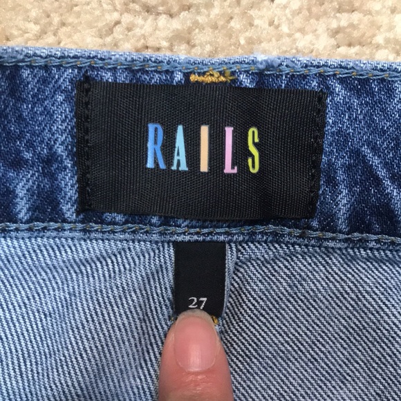 Rails The Speedway 90’s Boyfriend Button-Fly Medium Wash Straight Leg Jeans - Picture 11 of 13